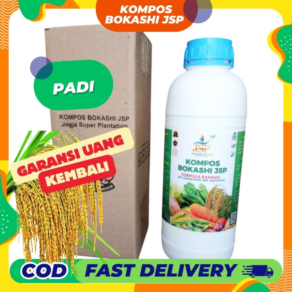 Pupuk Kompos Organik Padi, POC Pupuk Organik Cair Pupuk Kompos Bokashi JSP untuk Padi