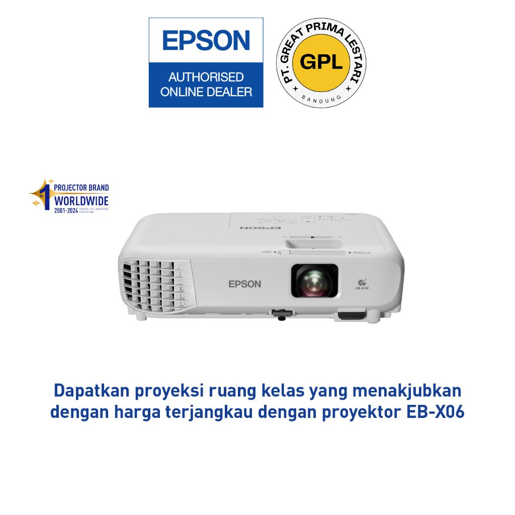 Epson EB-X06 Proyektor 3LCD 1024 x 768 Putih