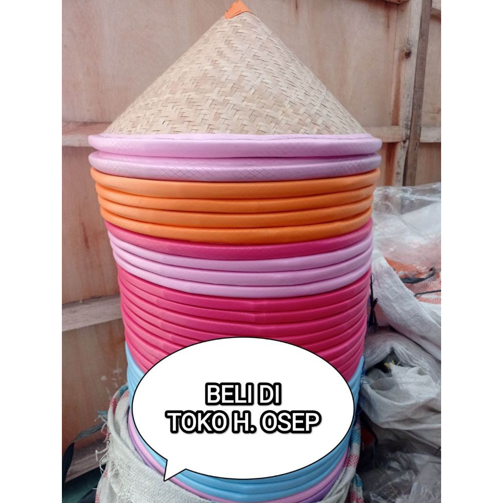 Caping Tani / Caping Dewasa / Topi Petani / Lebar 40cm / Bahan Tebal Dan Lebar / Menjaga Diri Dari P