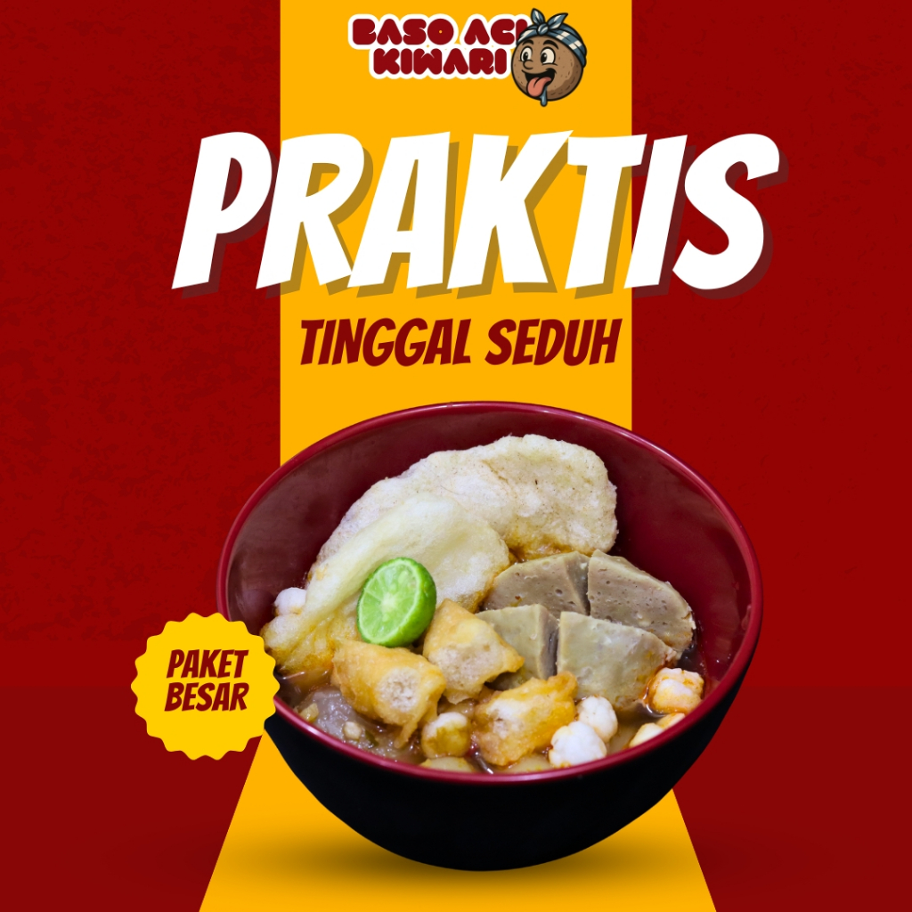 

Baso aci kiwari instant khas tasikmalaya bumbu medog bakso daging asli pedas - PAKET BESAR