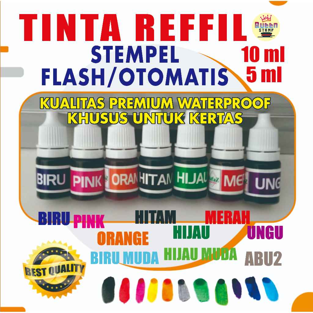 

Tinta Stempel Flash / Tinta Anti Luntur Cepat Kering