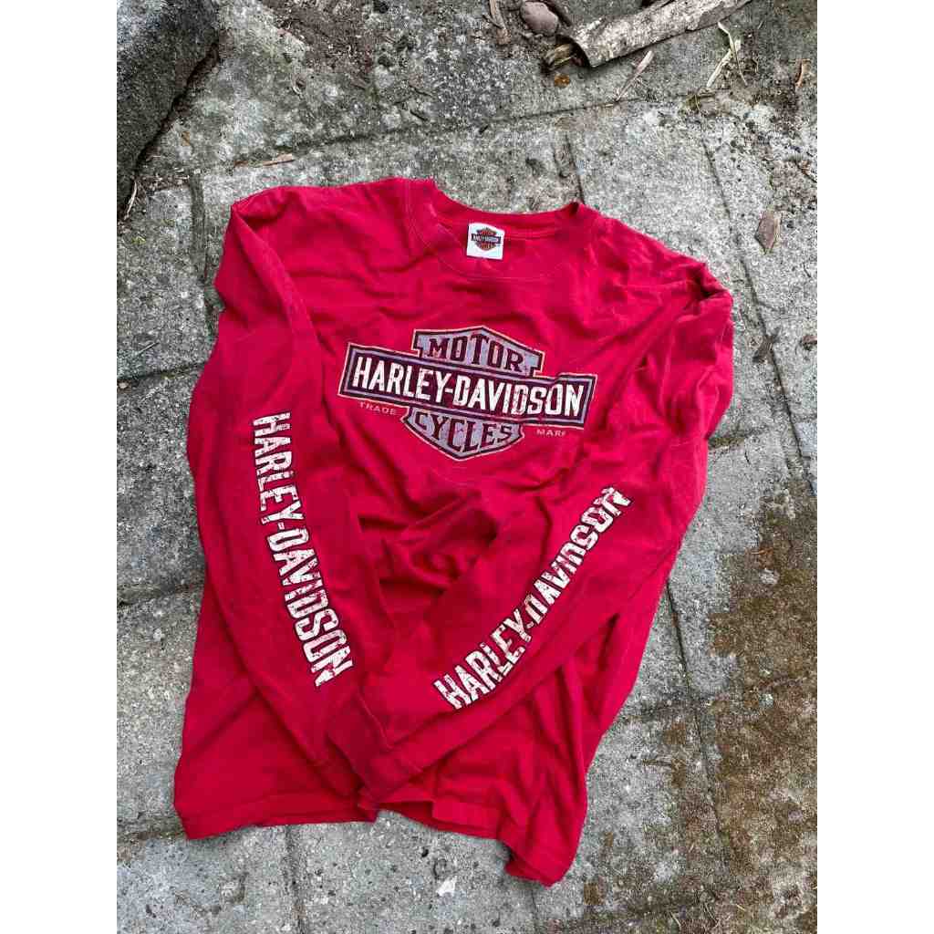 Kaos Harley Davidson Red Long Sleeve Fargo (vintage)