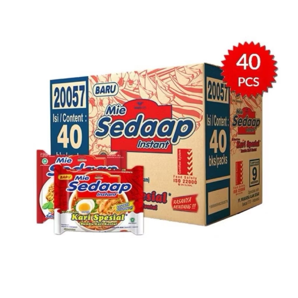 

MIE SEDAP KARI SPESIAL KARTON ISI 40PCS