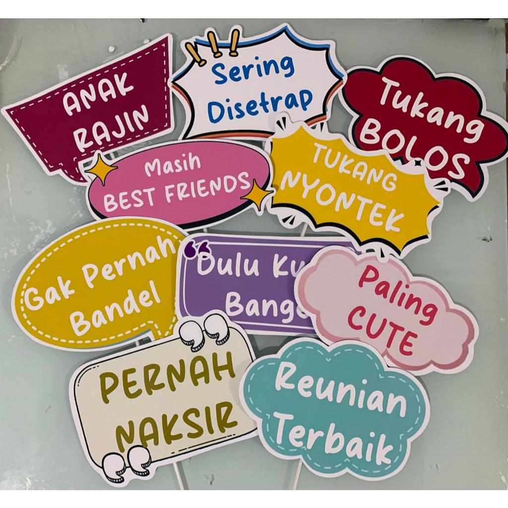 Props Photobooth Reuni Sekolah / Perlengkapan Foto / Dekorasi Foto