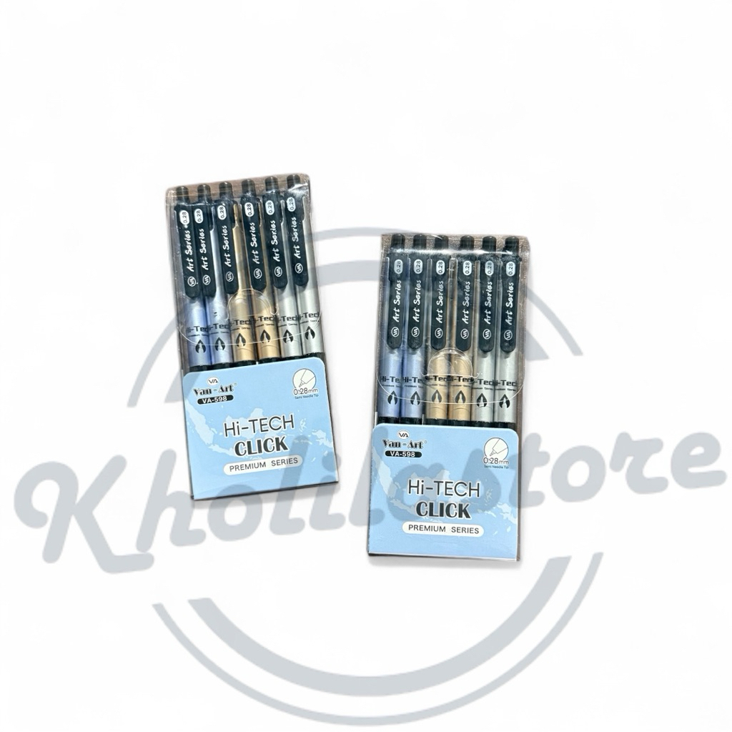 

Pulpen Gel Hi Tech Click Van Art VA-598 isi 6 pcs