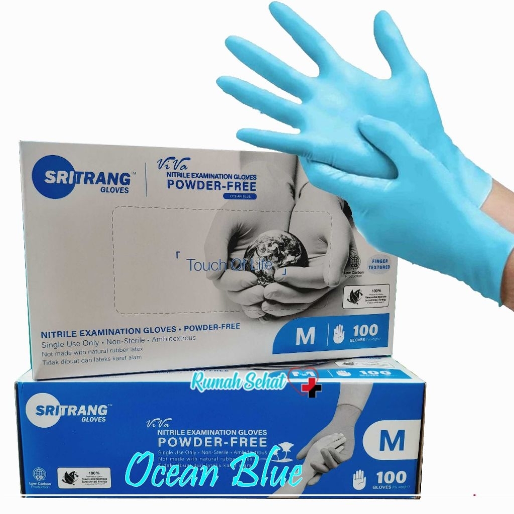 SARUNG TANGAN NITRILE BIRU Sarung Tangan Biru Nitrile Sritang