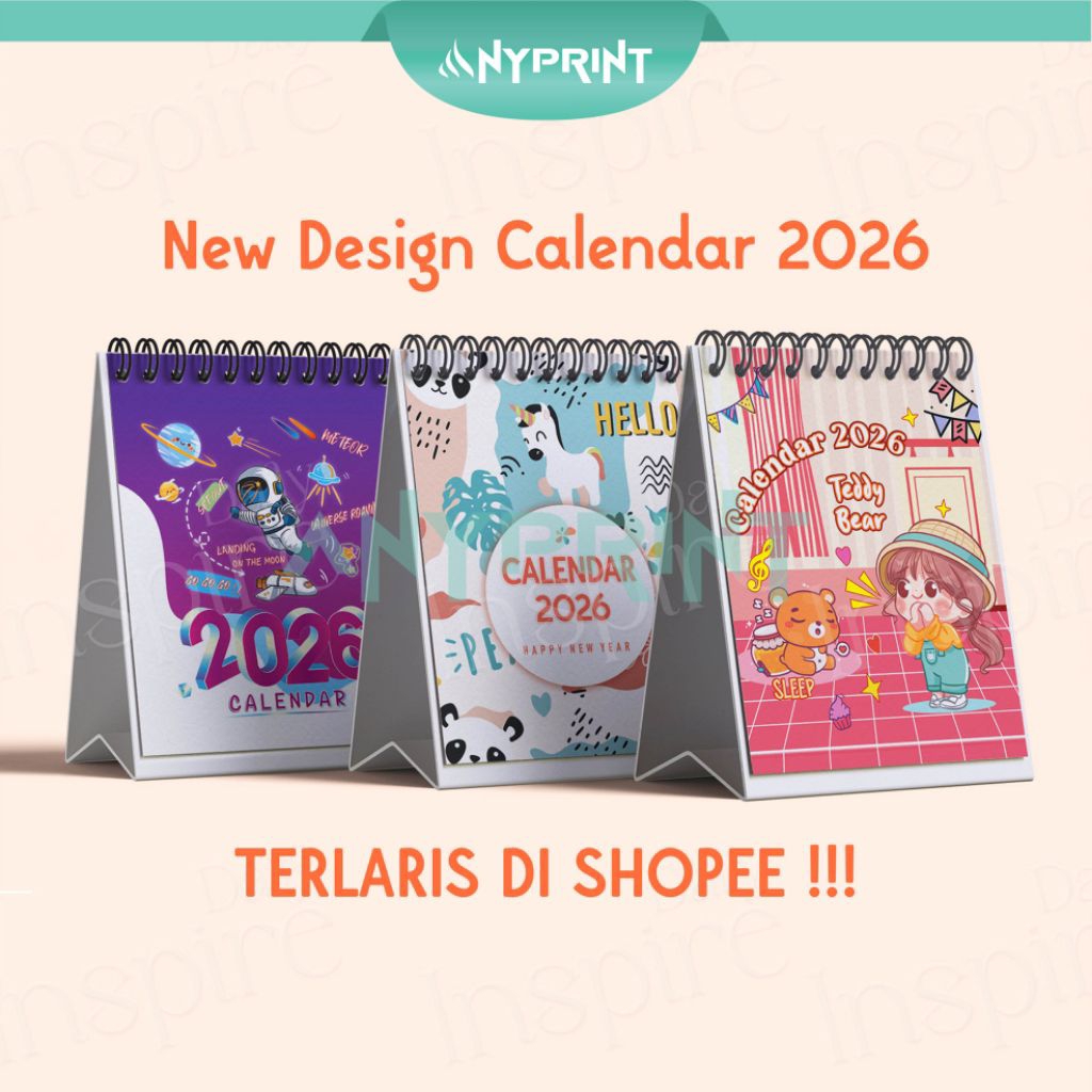 Kalender Meja 2026 Kalender Mini 2026 | Kalender 2026 Aesthetic |  Kalender Meja 2026 |  Kalender Mi