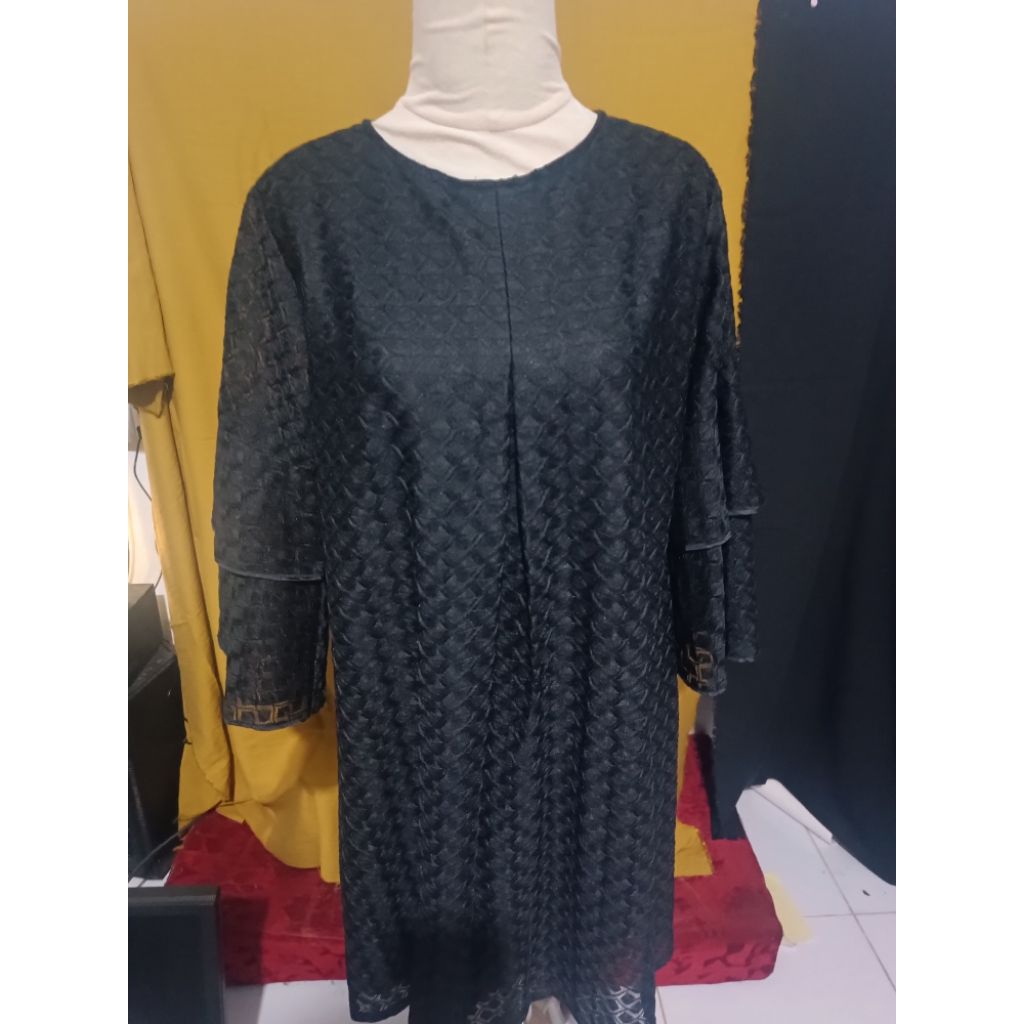 dress/tunik brokat hitam PL