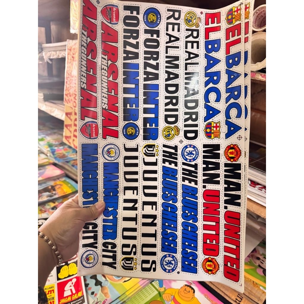 

stiker lembaran bola