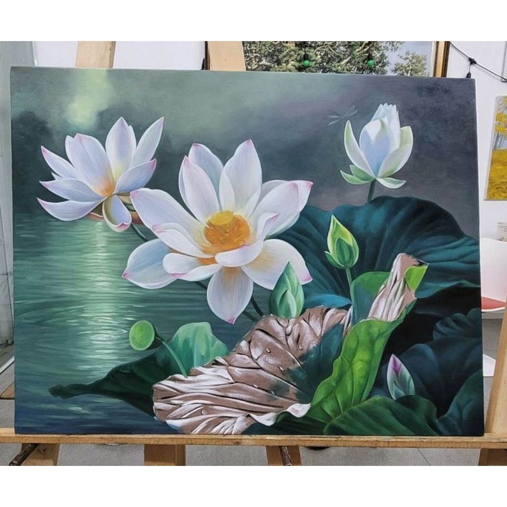 Lukisan hiasan dinding, Bunga Teratai natur