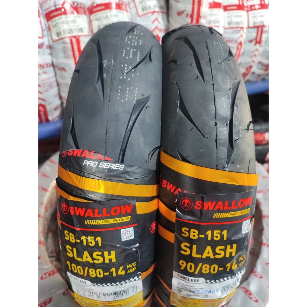 [READY COD] 1set BAN SWALLOW { 80/80-14 ,90/80-14, 100/80-14 } SLASH, RAZOR XP, Soft Compound TUBELE