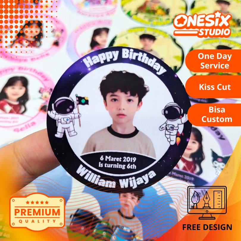 

Sticker Bulat Ulang Tahun Anak Stiker Ultah Free Design Template Birthday Chromo Murah perlembar
