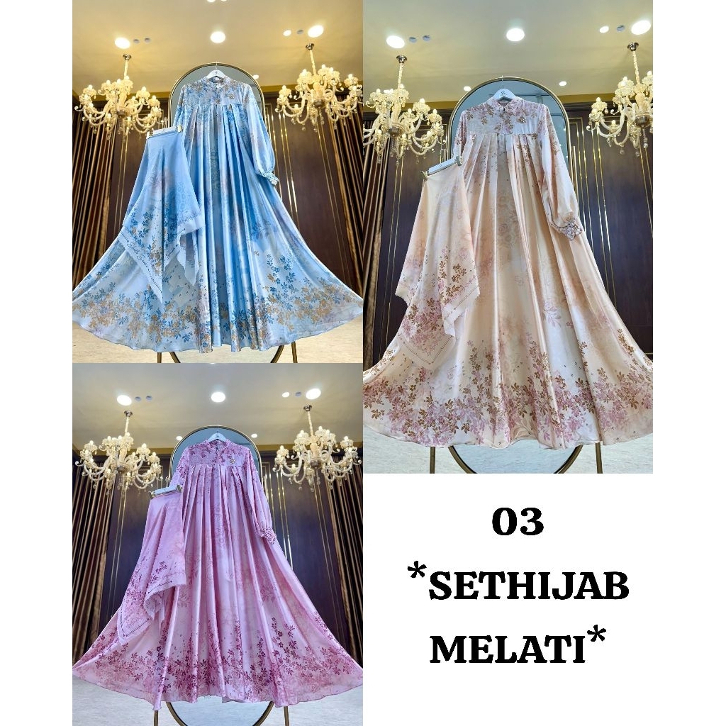 Dress Gamis Printing Viral Original Shellasaukia