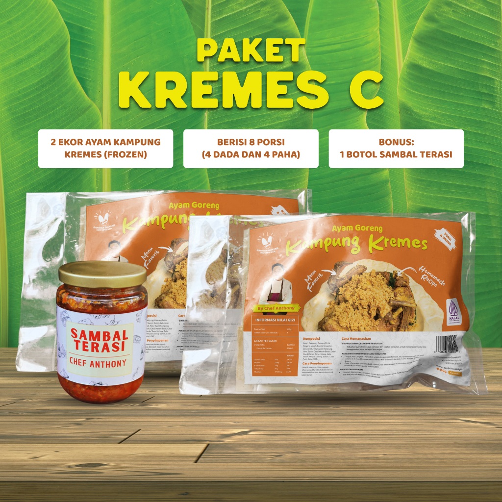 

Paket Kremes C - 2 Ekor Ayam Goreng Kampung Kremes - Recipe by Chef Anthony