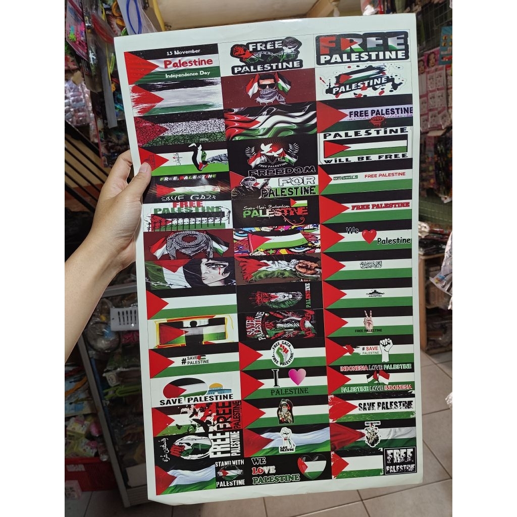 

45pcs / stiker Palestina / stiker permanen