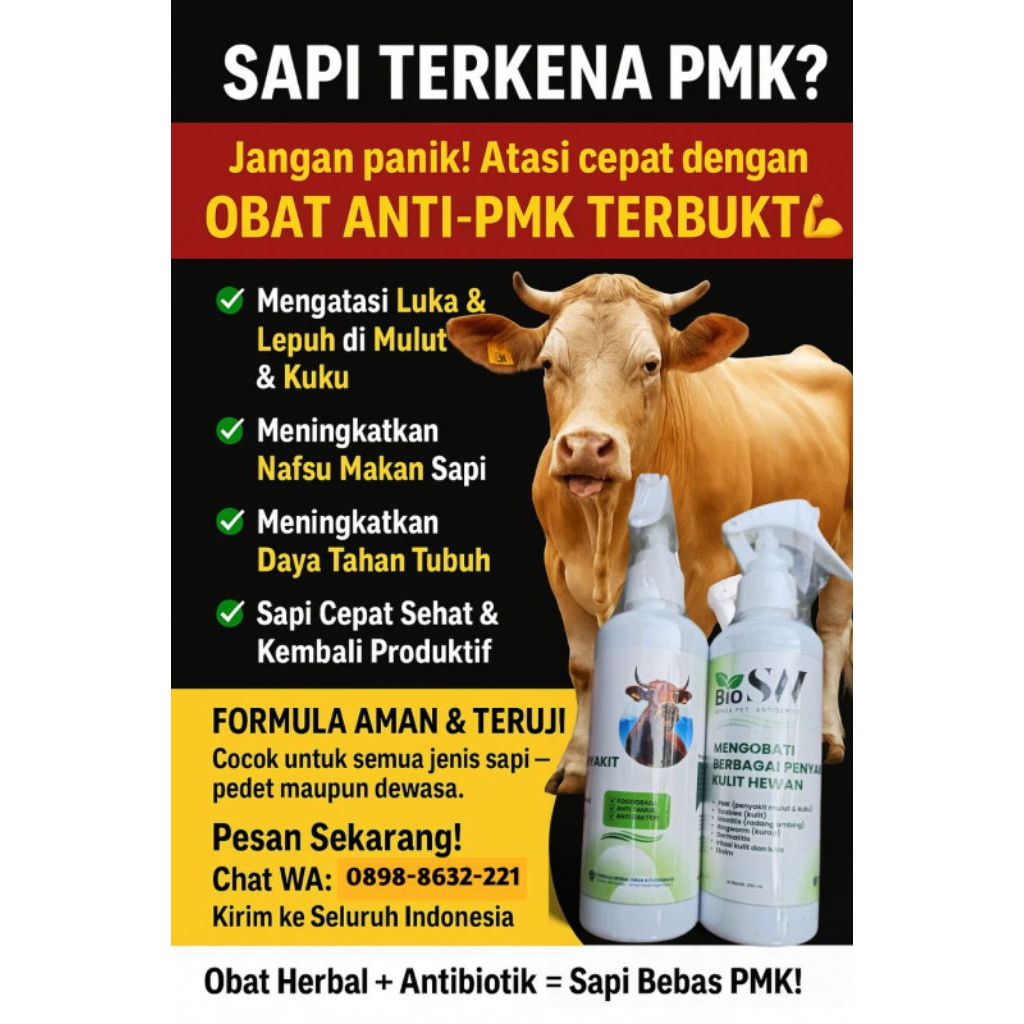 Obat Kuku Sapi PMK Obat Kuku Ternak Obat Kuku Hewan Obat PMK BIOSW