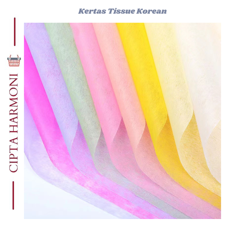 

38 Lembar Kertas Tissue Korean Premium Cotton 50x47 Flower Wrapping Papper SF31