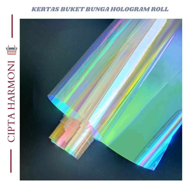 

Kertas Buket Bunga Hologram Roll Plastik OPP Holographic Cellophane Flower Wrapping HOLOGRAM RL01