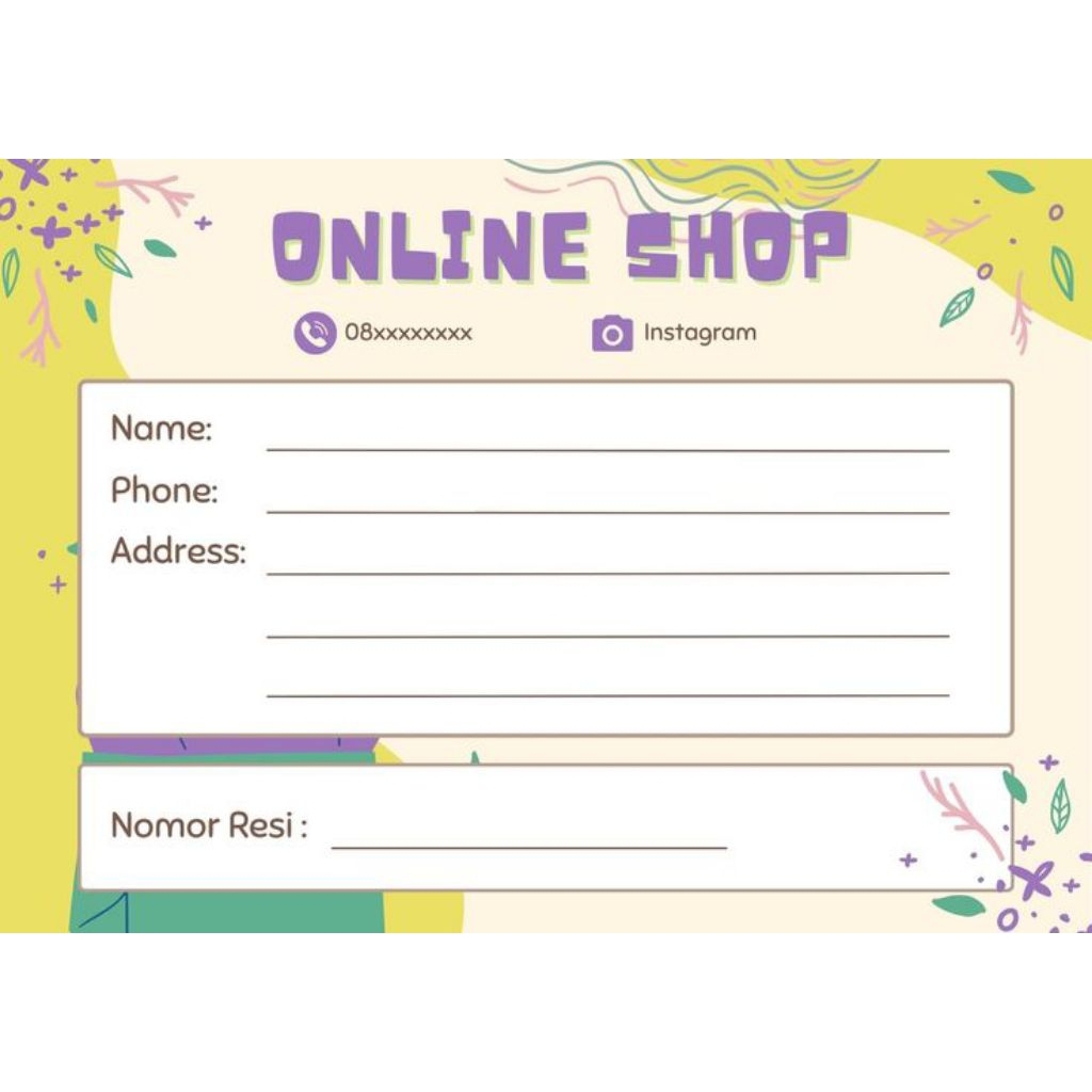 

21 PCS STICKER PENGIRIMAN OLSHOP