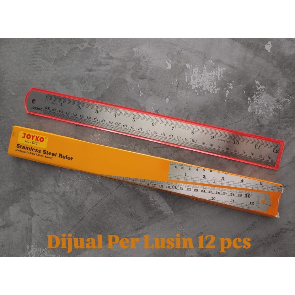 

[1 LUSIN] Penggaris Besi Joyko 30cm