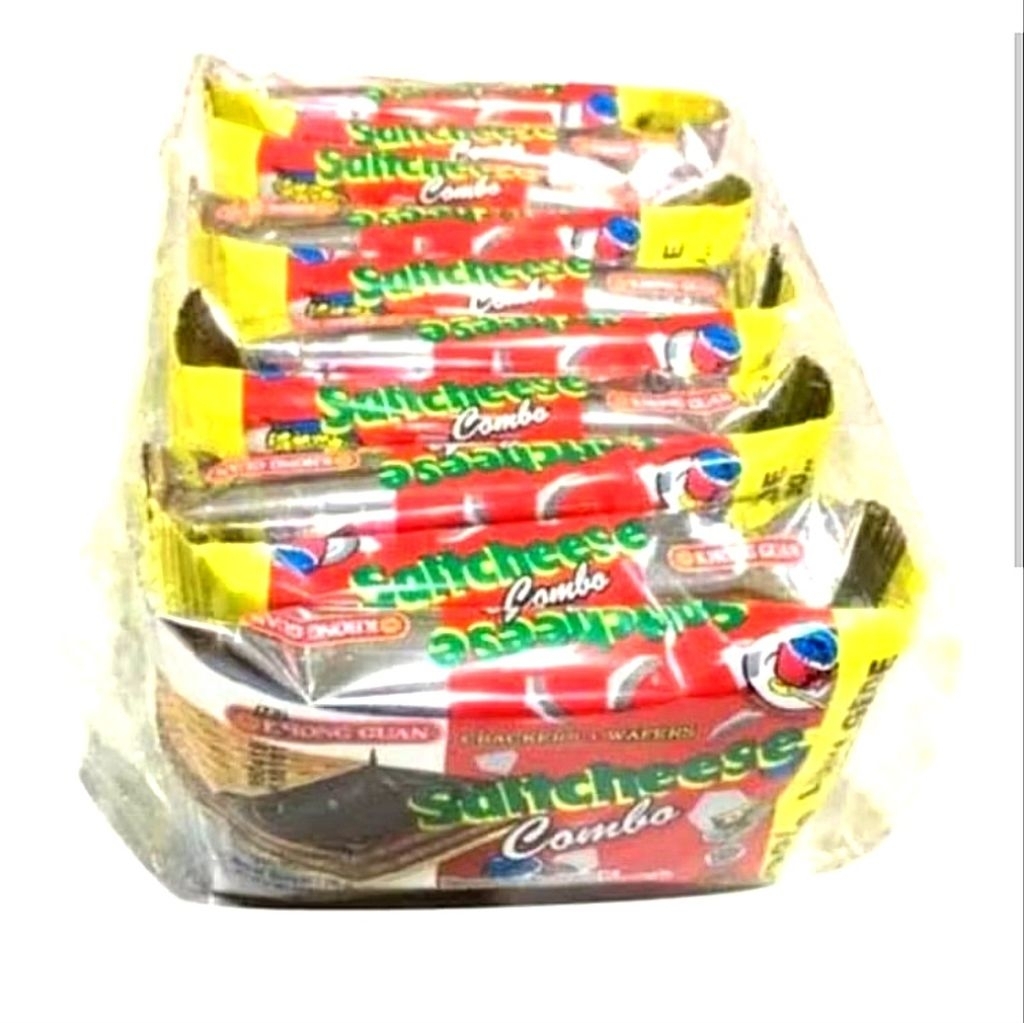 

Khong Guan Saltcheese Combo Biskuit + Wafer Renceng isi 10 @17 gram