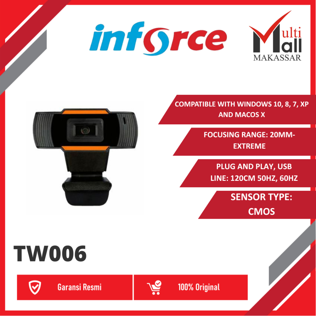 Web Camera INFORCE HD TW-006 720P pc camera