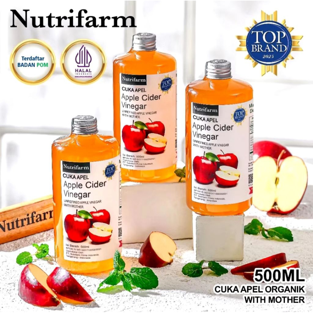 

1 Botol Cuka Apel Original Organik Halal BPOM untuk kesehatan