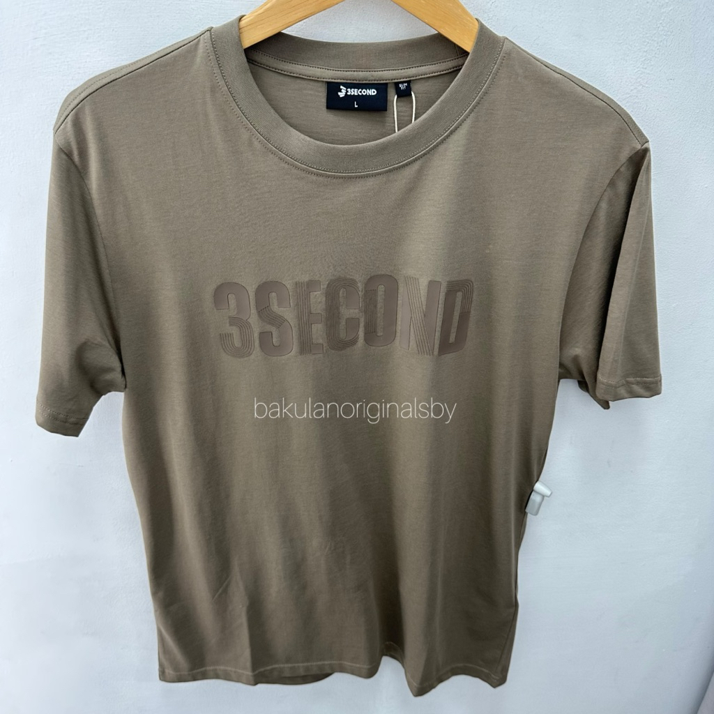 3SECOND KAOS PRIA COKLAT ORIGINAL STORE