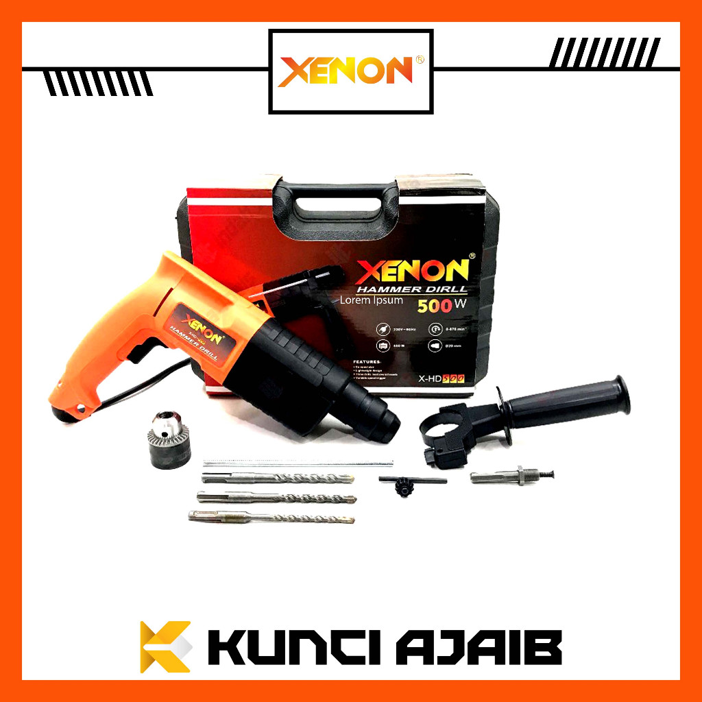 XENON HD500 Rotary Hammer Drill - SDS Bobok Besi Beton Tembok HD 500