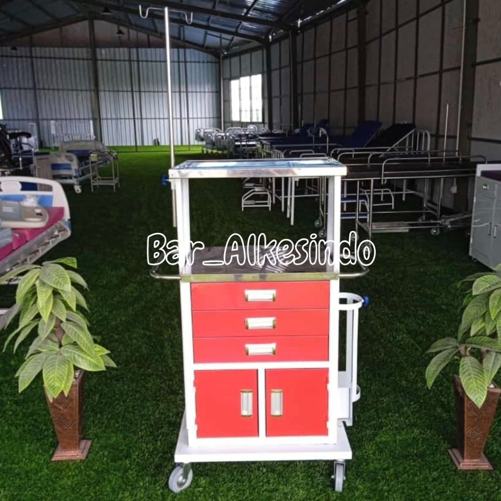 Troli Emergency Besi Deluxe | Emergency Trolley Besi Deluxe | Trolley Emergency Besi Besar | Troli E