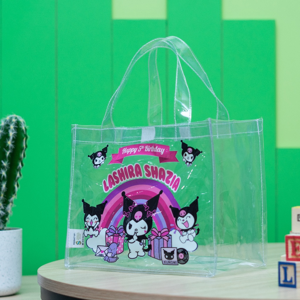 

Custom Tas Mika Transparan Landscape Tas Ulang Tahun Souvenir Hampers Ultah Goody bag