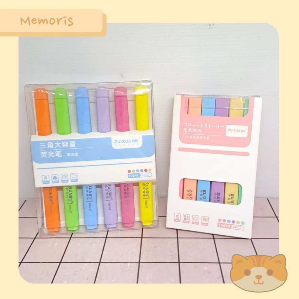 

(1 SET 6 PCS)Stabilo Highlighter Korea Pastel Colorfull Aesthetic Scrapbook Catatan DIY Mewarnai