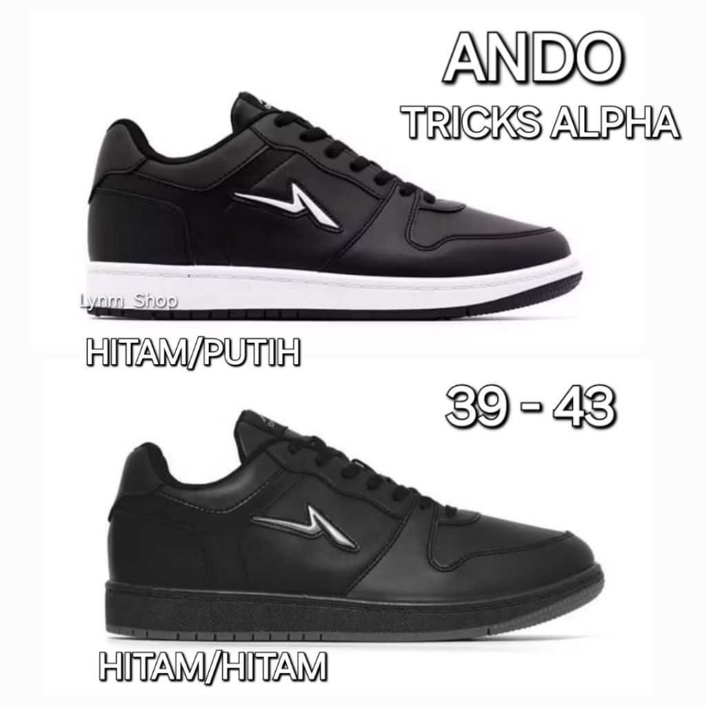 ANDO TRICKS ALPHA #New Sepatu Sneakers Sekolah Ando 39-43 100% ORI