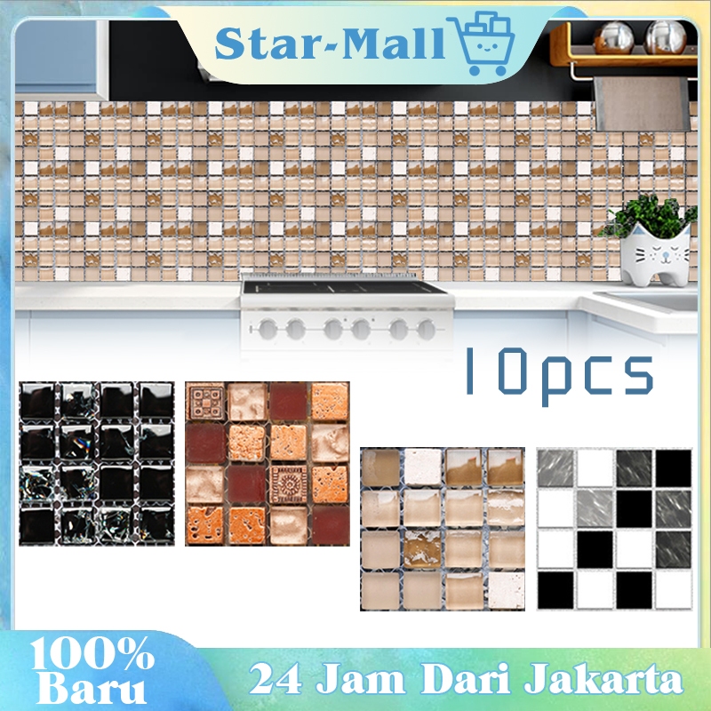 10Pcs Sticker Lantai Dinding Perekat Kuat Sticker Keramik Lantai Wallpaper