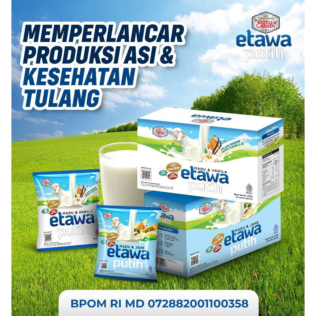 

Etawa Putih Ratu Lebah Memperlancar ASI & Kesehatan Tulang Original 100%
