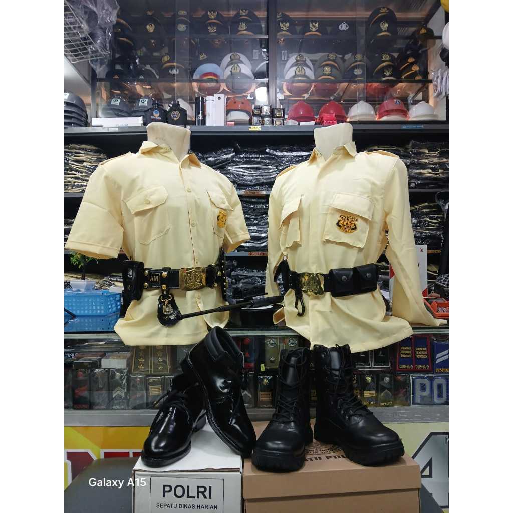 seragam satpam terbaru krem gaia premium seragam pdh dan pdl satpam krem gaia premium