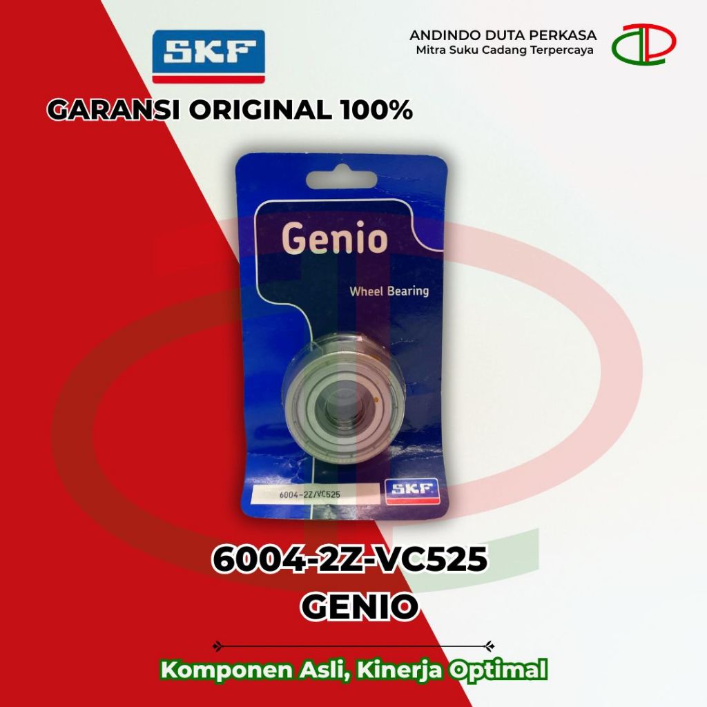 Bearing Laher Roda Motor 6004 2Z VC525 Genio SKF ASLI ORIGINAL