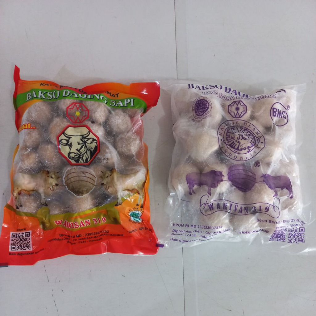 

Bakso Daging Sapi Warisan 319 600g/25 /50 butir
