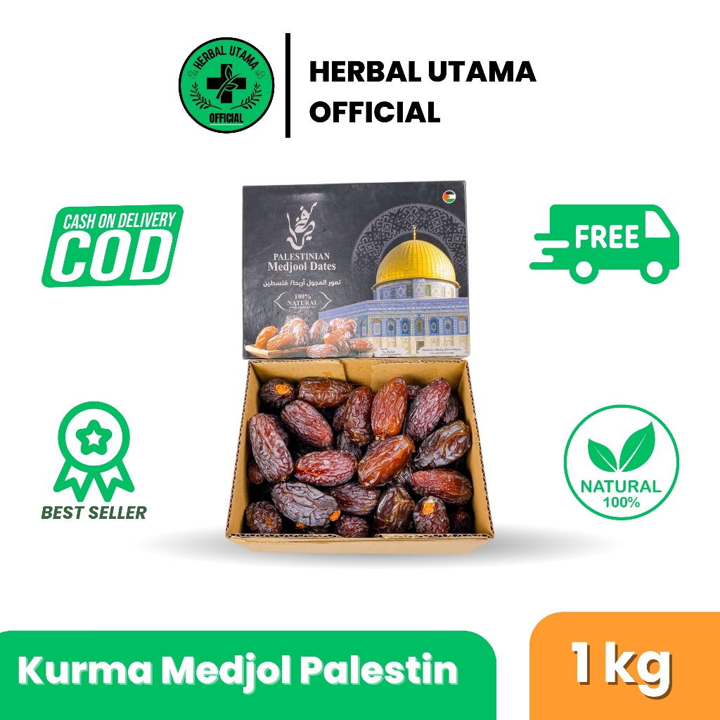 

King Dates - Kurma Medjol 1 kg Super Jumbo Palestine Dates Medjoul