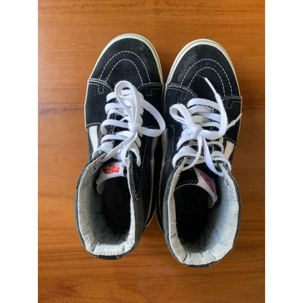 preloved sepatu V*n* Sk8 high black white classic 100% original