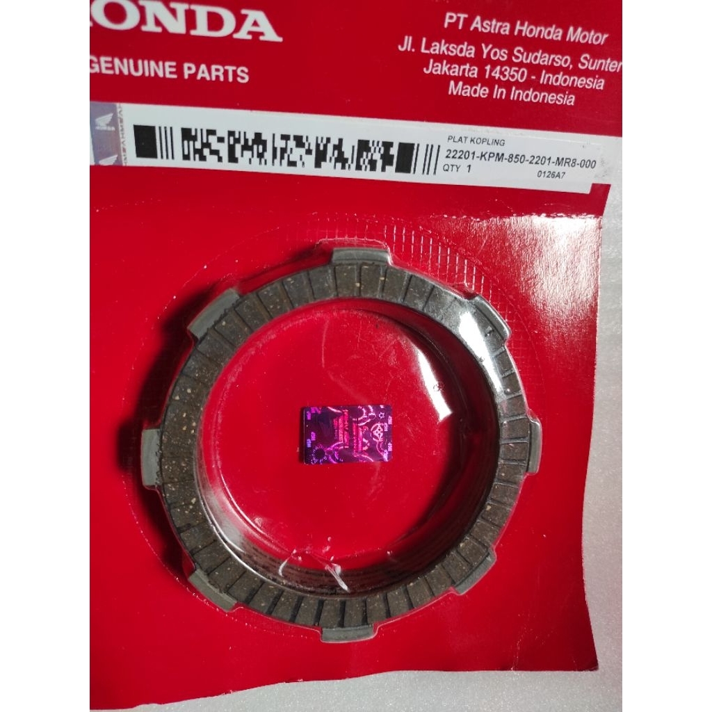 plate kampas kopling-22201-KPM-850-22201-MR8-000- CRF150- VERSA-5 pcs original