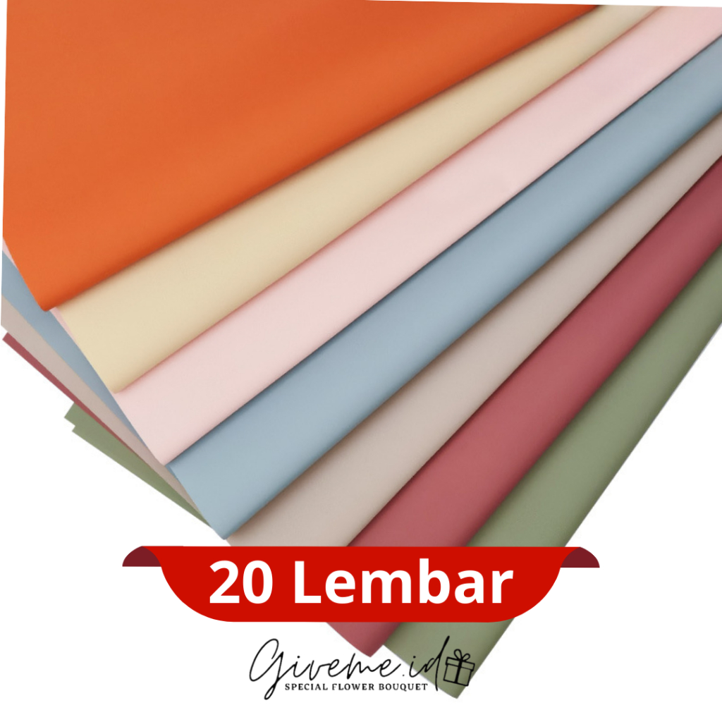 

Cellophane Exclusive 20 Lembar Matte Polos Kertas Bunga Celophane Wrapping Paper Korean Florist