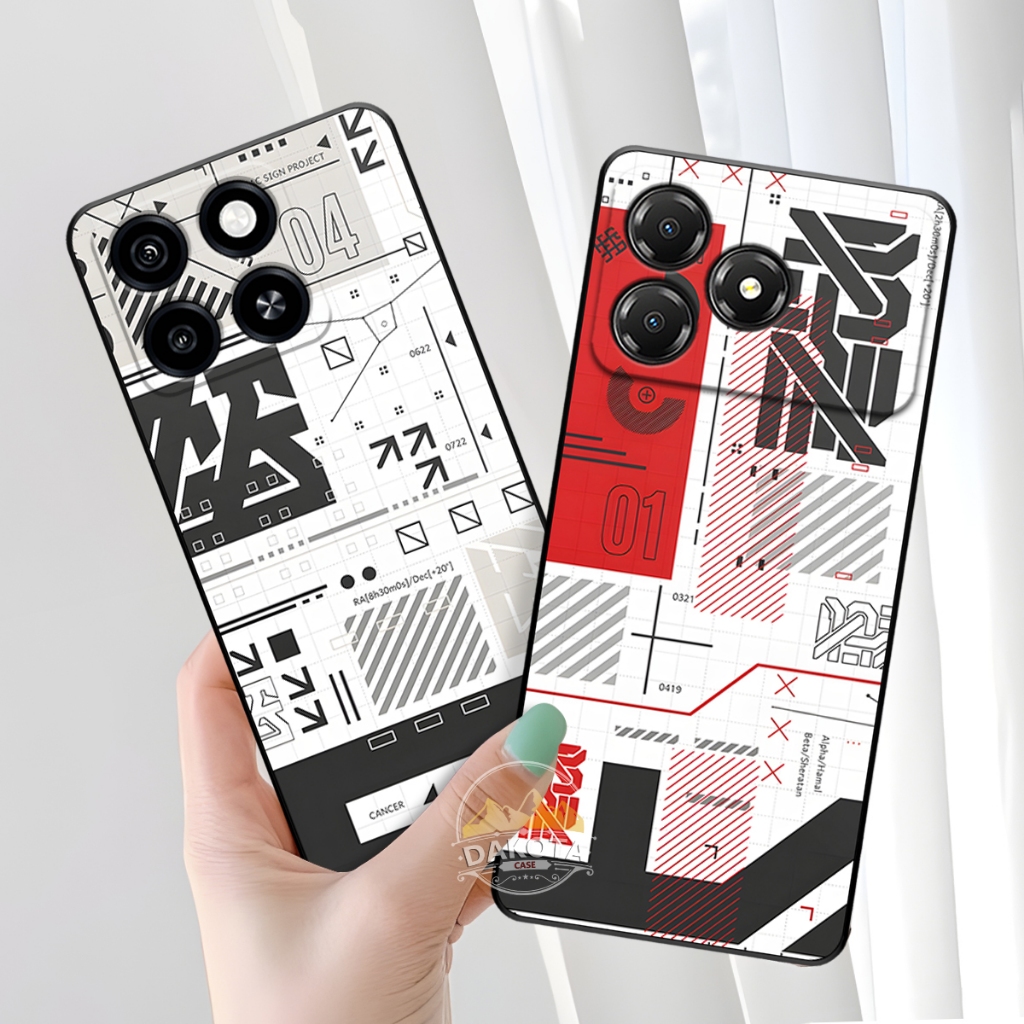 DAKOTA | Casing Silikon Hp ZTE Blade A36 | ZTE Blade A56 UV Printing Gambar Futuristic | Case Lentur