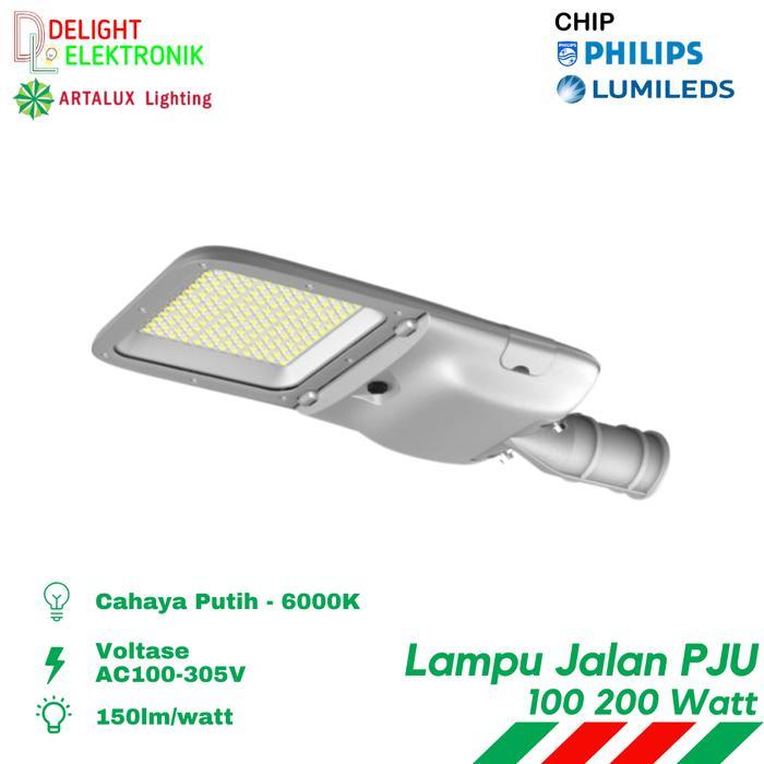 Lampu Jalan PJU LED SMD3030 Artalux Driver Philips Xitanium Chip Lumileds 100 200W Watt