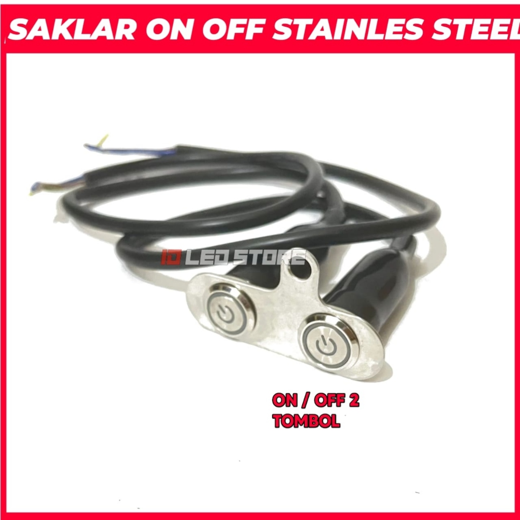 Saklar ON OFF Model Tanam 1 Tombol Dan 2 Tombol Baha Stainless Model T-6 Saklar ON OFF 1 Mode I1192