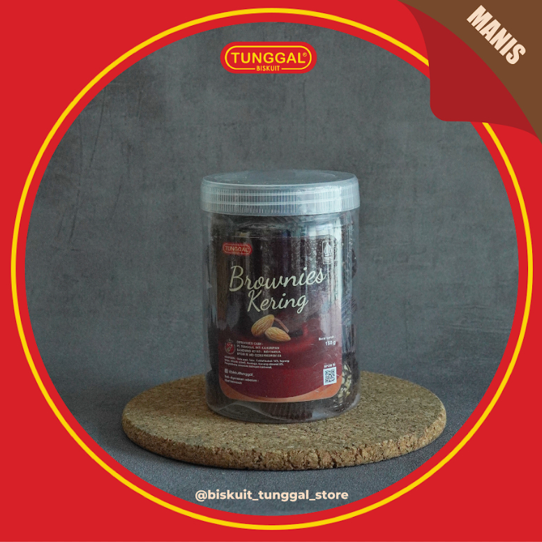 

Brownies Kering Coklat Almond Toples