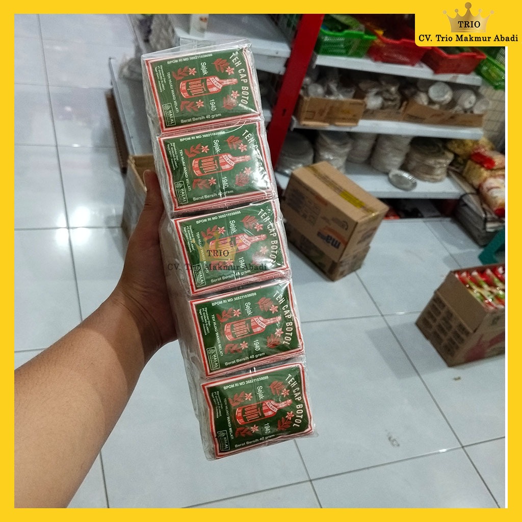 

Teh Cap Botol Hijau Melati 40g 1 Pres Isi 10 pcs