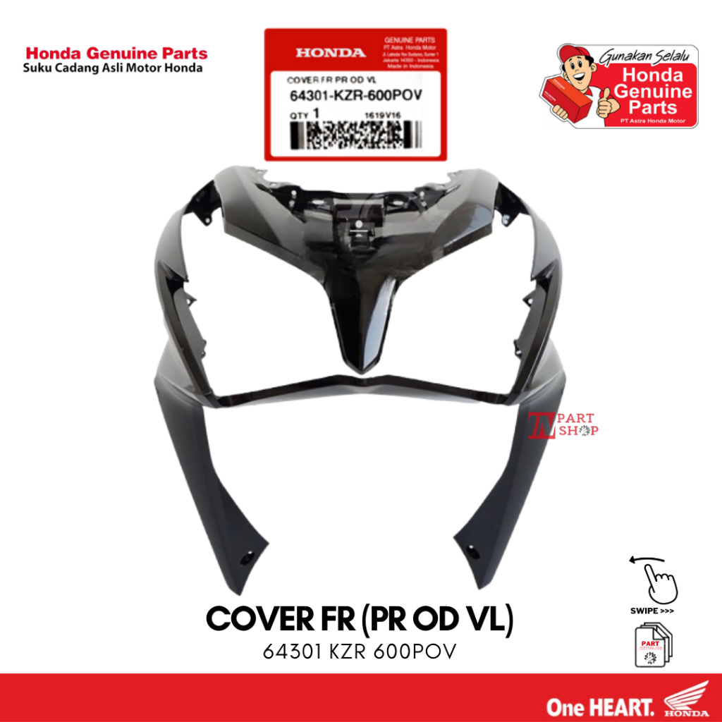 Cover Depan Violet (Cover FR (PR OD VL)) - Vario 125 Techno Fi / 64301-KZR-600POV