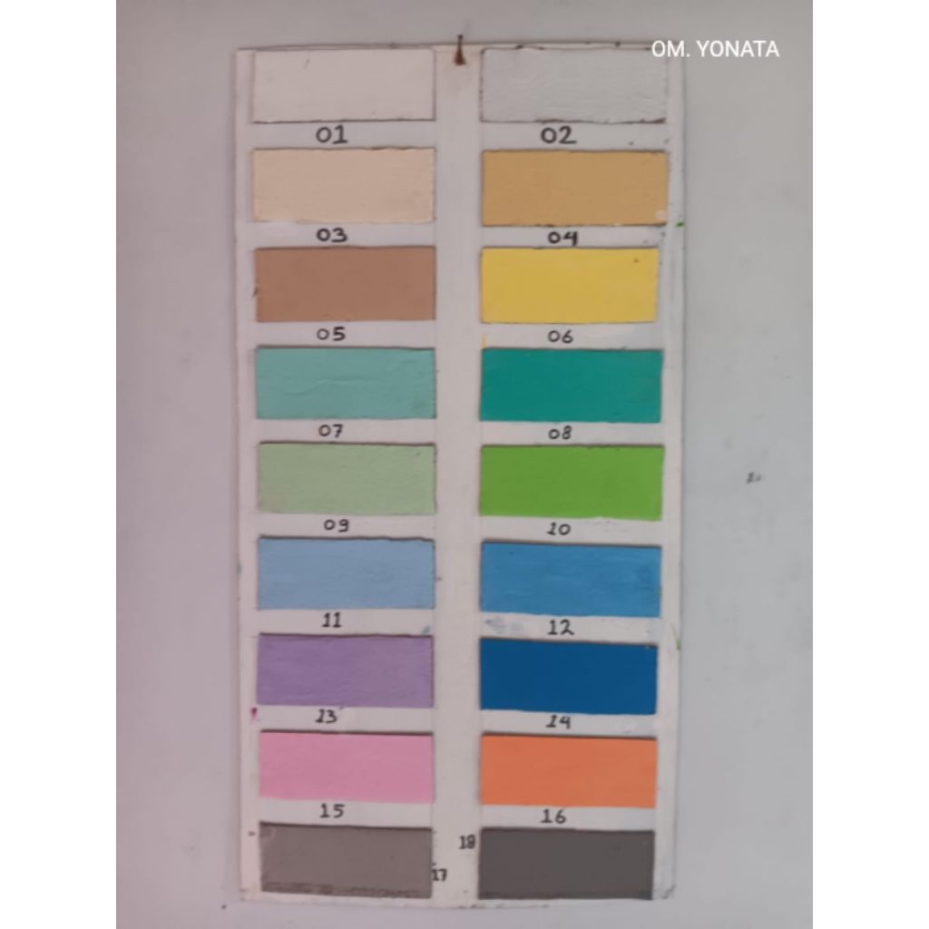 CAT TEMBOK KILOAN 1KG DnA paint warna putih,kuning,hijau,abu-abu,krem