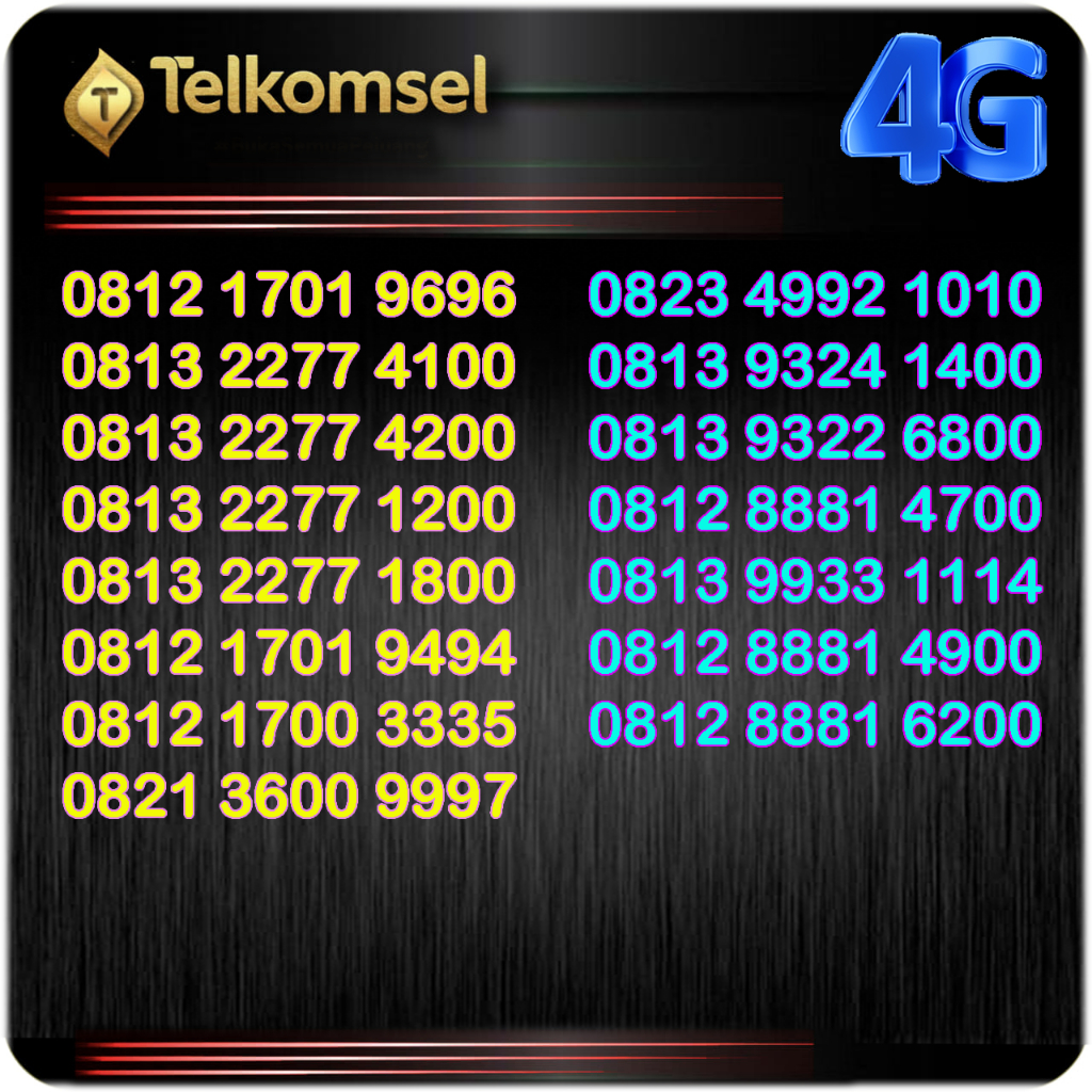 Nomor nomer kartu perdana cantik simpati telkomsel 4g lte SIMP31